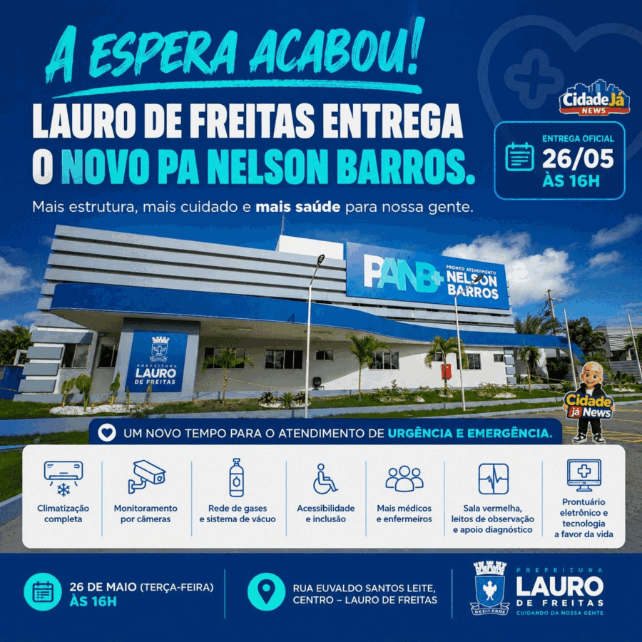 Espera histórica chega ao fim com entrega do novo PA Nelson Barros