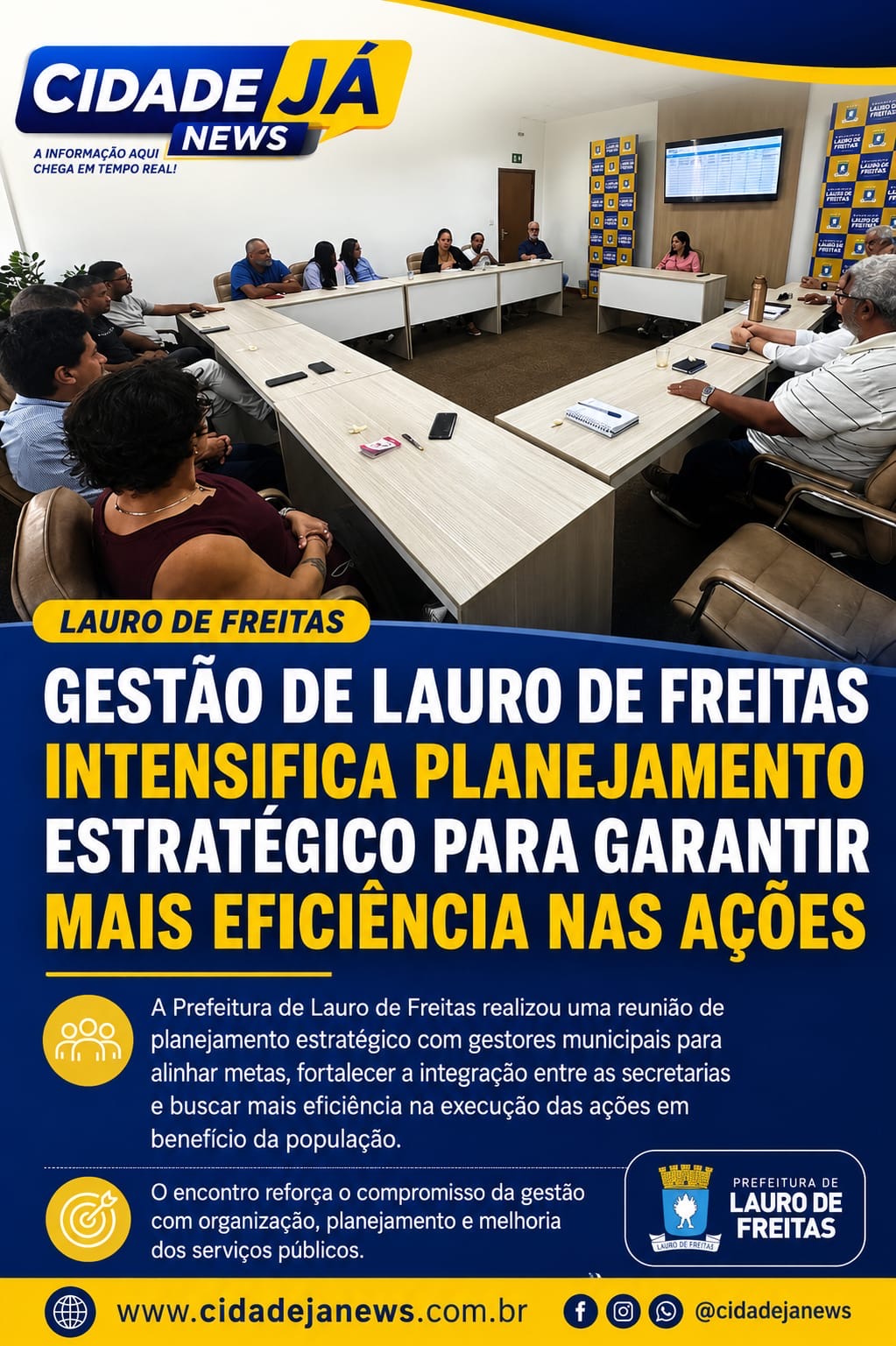 Gestão de Lauro de Freitas intensifica planejamento estratégico para garantir mais eficiência nas ações