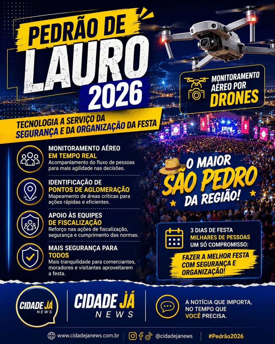 Pedrão de Lauro 2026 aposta em tecnologia para garantir mais segurança