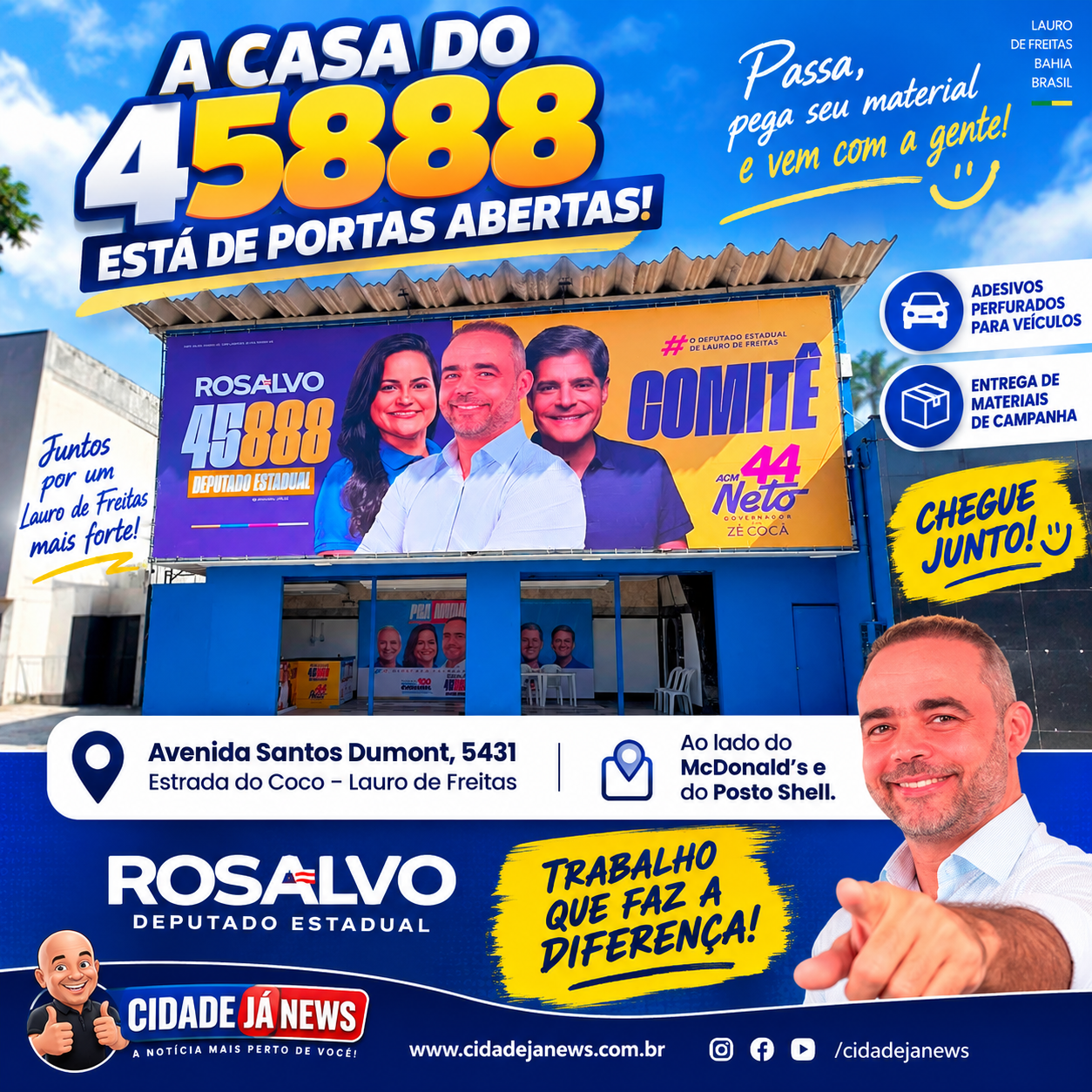 “A CASA DO 45888 ESTÁ DE PORTAS ABERTAS! 💙💛”