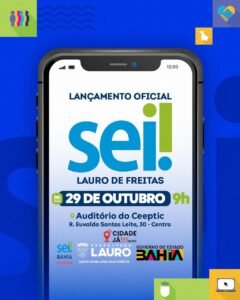 *Prefeitura realiza o lançamento do SEI Lauro de Freitas na próxima quarta (29)*A Prefeitura de Lauro de Freitas, por meio da Secretaria Municipal de Administração (SECAD), dá um passo importante na modernização da gestão e lança, na próxima quarta-feira (29/10), o Sistema Eletrônico de Informações SEI Lauro de Freitas. O evento, que marca a assinatura do decreto municipal, acontecerá a partir das 9h, no Centro Estadual de Educação Profissional em Tecnologia, Informação e Comunicação de Lauro de Freitas (CEEPTIC), localizado na Rua Euvaldo Santos Leite, Centro.
A implantação do SEI Bahia em Lauro de Freitas, por meio do SEI Bahia Municípios, projeto do Governo do Estado com apoio do Ministério da Gestão e Inovação, que repassa expertise técnica aos municípios, representa um marco na transformação digital da cidade. A ferramenta une conhecimento local e inovação tecnológica em um esforço colaborativo que promete mais agilidade, transparência e economia para a administração pública.
De acordo com a SECAD, o sistema será o primeiro passo para que a gestão municipal possa oferecer uma central de serviços digitais aos munícipes. O encontro, que marca a chegada do software referência nacional, contará com a presença da prefeita Débora Regis, do secretário da Administração do Estado da Bahia (SAEB), Rodrigo Pimentel, e de autoridades municipais.
Veja www.cidadejanews.com.br