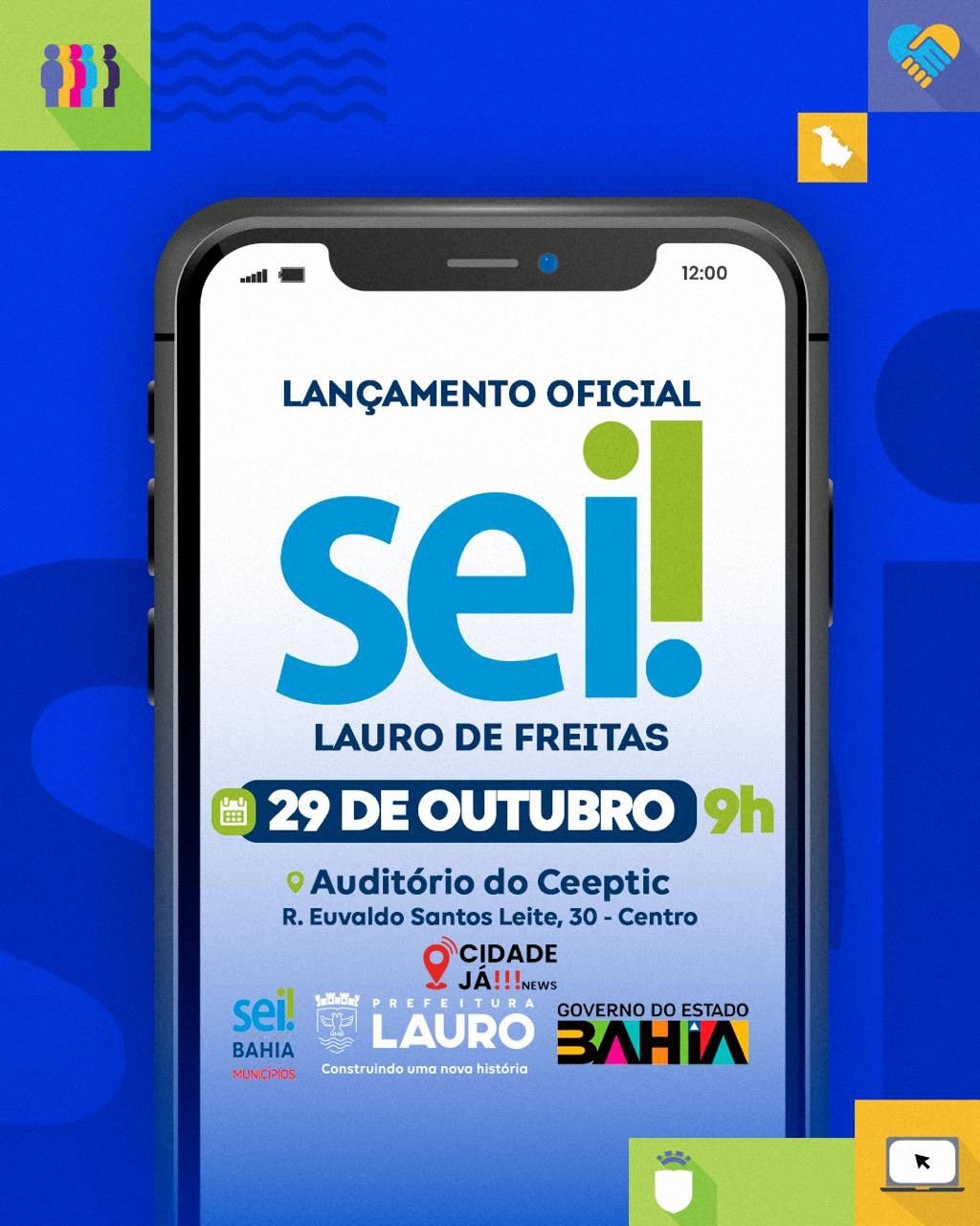 *Prefeitura realiza o lançamento do SEI Lauro de Freitas na próxima quarta (29)* A Prefeitura de Lauro de Freitas, por meio da Secretaria Municipal de Administração (SECAD), dá um passo importante na modernização da gestão e lança, na próxima quarta-feira (29/10), o Sistema Eletrônico de Informações SEI Lauro de Freitas. O evento, que marca a assinatura do decreto municipal, acontecerá a partir das 9h, no Centro Estadual de Educação Profissional em Tecnologia, Informação e Comunicação de Lauro de Freitas (CEEPTIC), localizado na Rua Euvaldo Santos Leite, Centro. A implantação do SEI Bahia em Lauro de Freitas, por meio do SEI Bahia Municípios, projeto do Governo do Estado com apoio do Ministério da Gestão e Inovação, que repassa expertise técnica aos municípios, representa um marco na transformação digital da cidade. A ferramenta une conhecimento local e inovação tecnológica em um esforço colaborativo que promete mais agilidade, transparência e economia para a administração pública. De acordo com a SECAD, o sistema será o primeiro passo para que a gestão municipal possa oferecer uma central de serviços digitais aos munícipes. O encontro, que marca a chegada do software referência nacional, contará com a presença da prefeita Débora Regis, do secretário da Administração do Estado da Bahia (SAEB), Rodrigo Pimentel, e de autoridades municipais. Veja www.cidadejanews.com.br