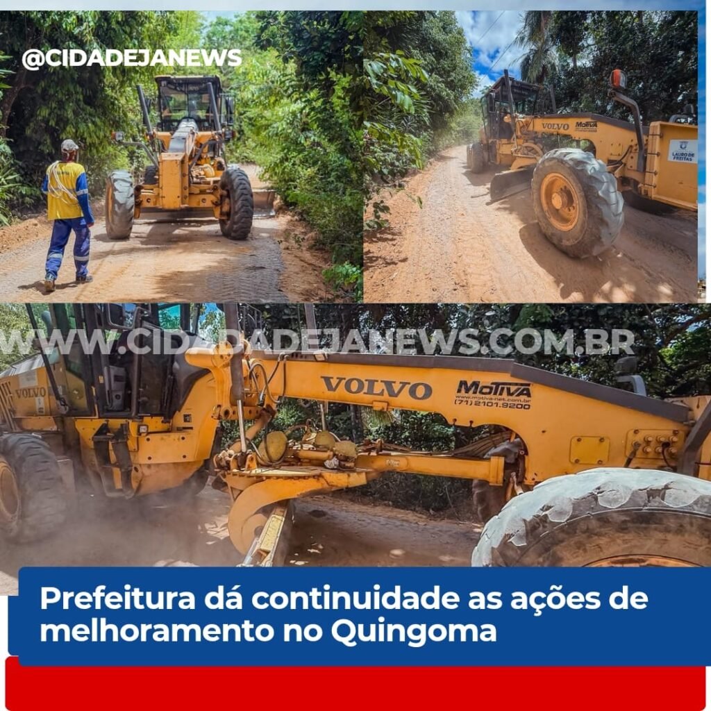 Prefeitura dá continuidade às ações de melhoramento no Quingoma