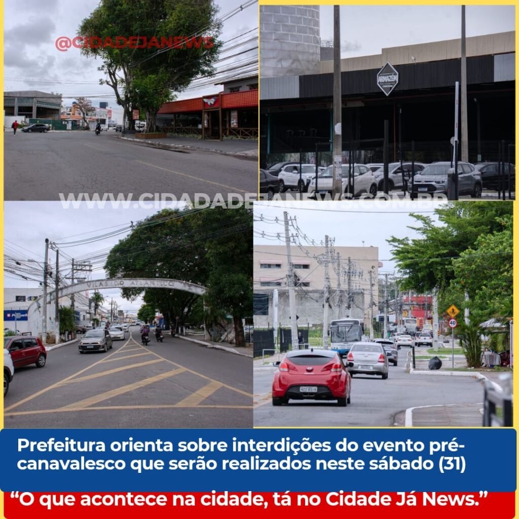 Prefeitura orienta sobre interdições do evento pré-canavalesco que serão realizados neste sábado (31)