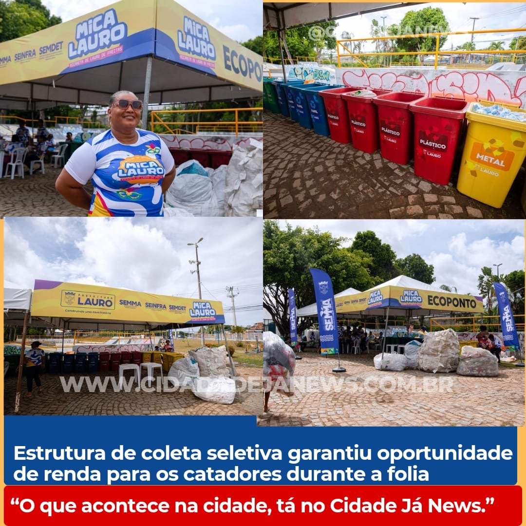 Estrutura de coleta seletiva garantiu oportunidade de renda para os catadores durante a folia