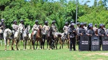 PM realiza instrução de Controle de Distúrbios Civis para atuar na final do Campeonato Baiano | SSP