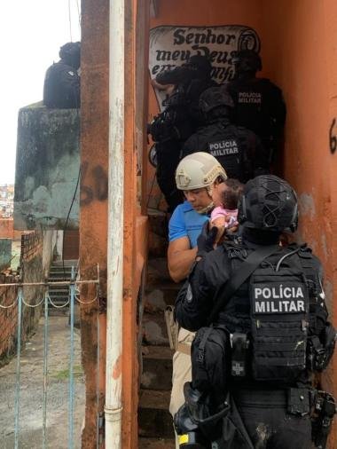 Polícia Militar resgata bebê em ocorrência de crise no Curuzu | SSP